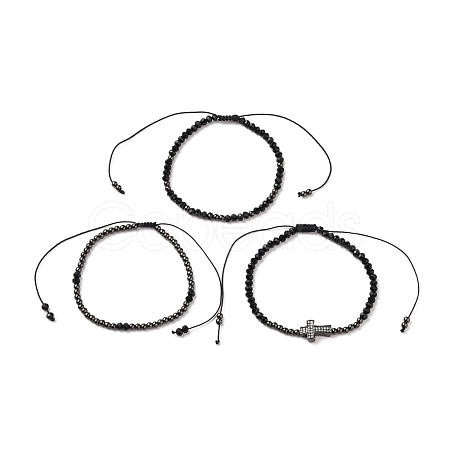 Adjustable Nylon Cord Braided Bead Bracelets Sets BJEW-JB05735-02-1