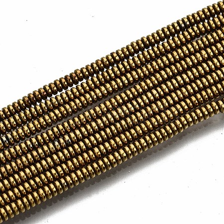 Electroplate Non-magnetic Synthetic Hematite Beads Strands G-T114-58-G-1