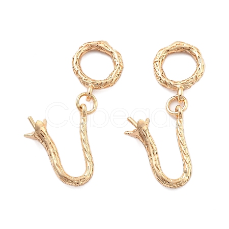 Brass Hook and S-Hook Clasps KK-B125-03G-1