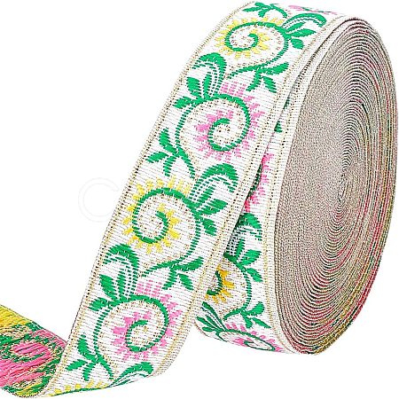 Polyester Grosgrain Ribbon OCOR-WH0063-25B-1