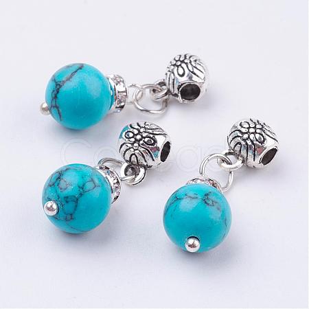 Synthetic Turquoise Pendants G-K192-A01-1