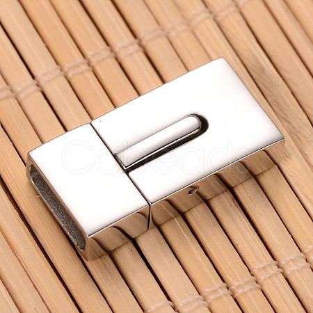 Smooth Surface 304 Stainless Steel Rectangle Magnetic Clasps STAS-I045-04A-1