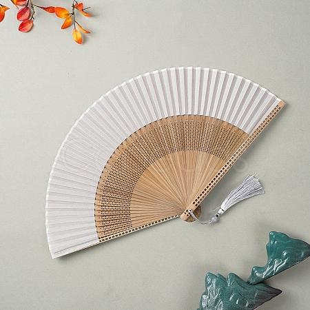 Bamboo Folding Fan with Tassel PW-WG495F3-05-1