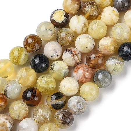 Natural Yellow Opal Beads Strands G-Q1001-A02-02-1