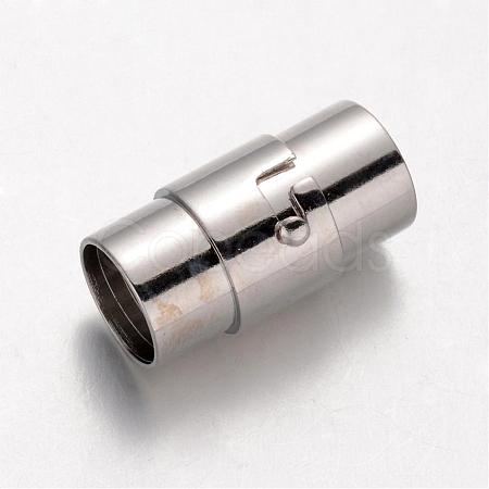 Column Brass Locking Tube Magnetic Clasps KK-M201-01P-1
