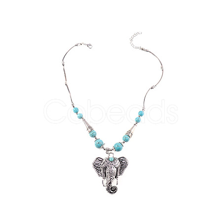 Tibetan Style Alloy Pendant Necklaces PW23031010700-1