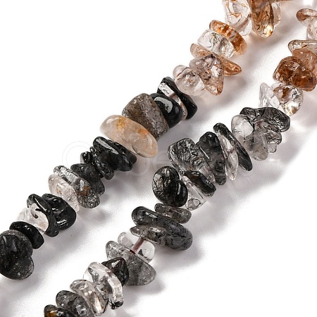 Natural Rutilated Quartz Beads Strands G-L610-A17-01-1