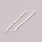 Iron Links Connectors, for DIY Earring, Rectangle, Silver, 25.5x2.3x1mm, Hole: 1mm, 50pcs/bag