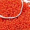 Opaque Acrylic Beads, Round, Orange Red, 4x3.5mm, Hole: 1.6mm, about 18000pcs/500g