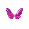 Glitter Butterfly Bowknot Alligator Hair Clips, Hair Accessories, Fuchsia, 70x50x15mm