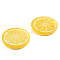 Resin Cabochons, Lemon, Yellow, 40x7mm