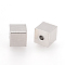 Tarnish Resistant 304 Stainless Steel Beads, Cube, Stainless Steel Color, 8x8x8mm, Hole: 2mm