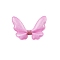 Glitter Butterfly Bowknot Alligator Hair Clips, Hair Accessories, Pearl Pink, 70x50x15mm