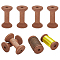 Wood Thread Bobbins, for Embroidery and Sewing Machines, Coconut Brown, 39.5x70mm, Hole: 9mm