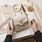 DIY Imitation Leather Heart Crossbody Lady Bag Making Kits, Handmade Shoulder Bags Sets for Beginners, Floral White, Finish Product: 130x190x70mm