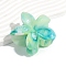 5-Petals Flower Shapes Plastic Claw Hair Clips, Hair Accessories for Women Girl, Aquamarine, 75x80x40mm