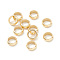 201 Stainless Steel European Large Hole Beads, Spacer Beads, Flat Round/Ring, Real 18K Gold Plated, 7x2.5mm, Hole: 5mm