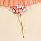 Flower Fan Cloth Hair Sticks, Hair Accessories for Women & Girls, Red, 150mm