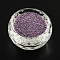 Color Plated DIY 3D Nail Art Decoration Mini Glass Beads, Tiny Caviar Nail Beads, Medium Purple, 0.6~0.8mm, about 450g/bag