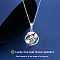 Elegant 925 Sterling Silver Cubic Zirconia Rose Flower Pendant Necklaces, Silver, 