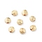 Rack Plating Alloy Beads, Long-Lasting Plated, Cadmium Free & Lead Free, Flat Round, Real 14K Gold Plated, 6x2.5mm, Hole: 1.6mm