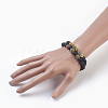 Natural Lava Rock Beads Stretch Bracelets Sets BJEW-JB03902-5