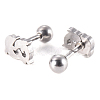 201 Stainless Steel Barbell Cartilage Earrings EJEW-R147-02-3