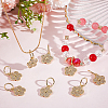 Beebeecraft 8Pcs Brass Micro Pave Clear Cubic Zirconia Charms ZIRC-BBC0002-33-4