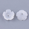 5-Petal Transparent Acrylic Bead Caps X-FACR-T001-11-2