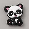 Panda Silicone Beads SIL-WH0002-82C-1