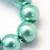 Baking Painted Pearlized Glass Pearl Round Bead Strands X-HY-Q330-8mm-32-3