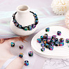 Fashewelry 50Pcs 5 Style Rainbow Color Alloy European Beads FIND-FW0001-32-NR-8