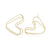 Brass Stud Earrings EJEW-L234-21G-2