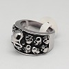 Personalized Retro Men's Halloween Jewelry Wide Band Rings RJEW-F006-239-2