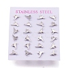 Tarnish Resistant 304 Stainless Steel Stud Earrings X-EJEW-N045-08P-3