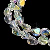 AB Color Plated Electroplate Transparent Glass Beads Strands EGLA-G037-04A-AB01-4