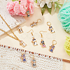 14Pcs 7 Style Alloy Enamel Cat Charm Locking Stitch Marker HJEW-PH01567-4