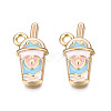 Eco-Friendly Zinc Alloy Milkshake Pendants ENAM-R051-16-02G-NR-2