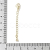 Brass Micro Pave Clear Cubic Zirconia Chain Extender KK-G491-52C-G-3