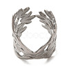 304 Stainless Steel Open Cuff Ring RJEW-C068-06B-P-3