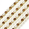 Brass Rhinestone Strass Chains CHC-N017-001A-A16-1