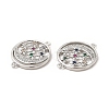 Brass Micro Pave Colorful Cubic Zirconia Connector Charms KK-E068-VB038-3