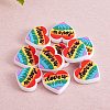 10Pcs Multi-color Love Silicone Beads JX655A-4