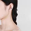 Clear Cubic Zirconia Snake Stud Earrings JE1077A-6