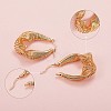 Brass Wire Wrapped Chunky Hoop Earrings for Women JE914A-3