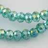 Electroplate Glass Beads Strands X-EGLA-R048-2mm-18-1