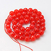 Natural Dyed Jade Beads Strands X-G-E111-12mm-1-2