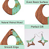 Fashewelry 30Pcs 15 Style Transparent Resin & Walnut Wood Pendants RESI-FW0001-02-11