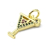 Brass Micro Pave Colorful Cubic Zirconia Pendants KK-H475-24G-03-2