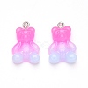 Gradient Color Opaque Resin Pendants RESI-R433-01-3